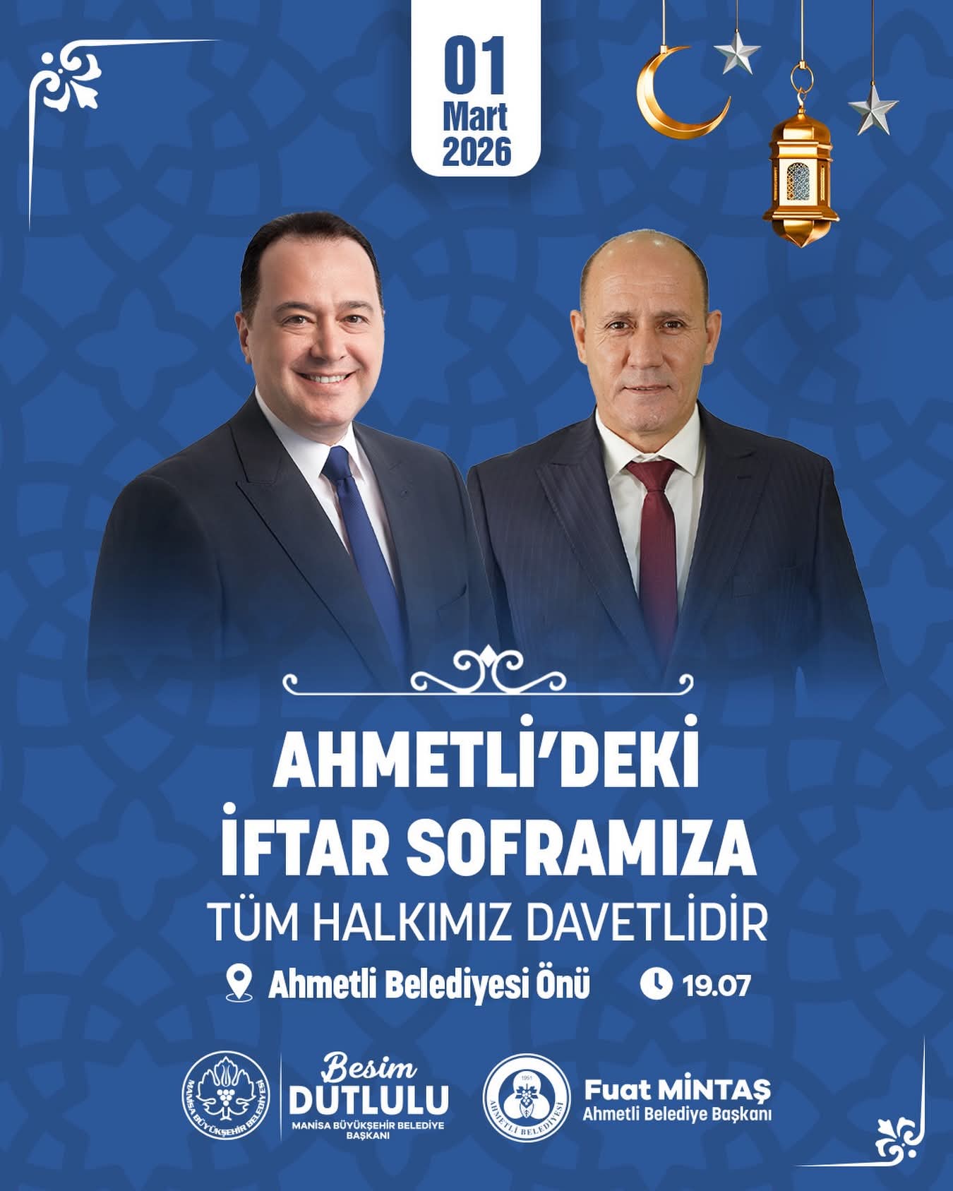 Ahmetli'deki İftar Soframıza Tüm Halkımız Davetlidir.